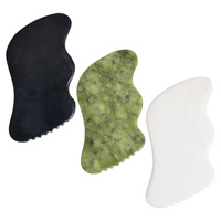 Rouleau de massage facial en pierre naturelle Xiuyan OEM LRYS, Gua Sha en jade, masseur facial, masseur corporel/mains Spiker Green, pliable et rechargeable.