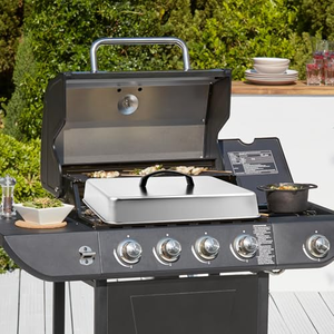 Couverture de barbecue en acier inoxydable durable avec couvercle en dôme, rétention de chaleur et poignée facile à saisir pour la cuisson en extérieur - Product Image 5