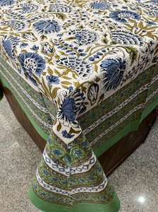 Best Beautiful Handblock Printed Cotton Tablecloth OEM <b>Table</b> <b>Cover</b> for Home Party or Banquet Floral Printed Bedding <b>Cloths</b> - Product Image 2