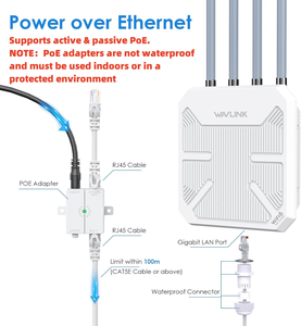 WAVLINK WL-WN573HX3 AX3000 WiFi 6 ตัวขยายสัญญาณไร้สายภายนอกอาคาร ระยะไกล รองรับ Dual Band/PoE/IP67 พร้อมฟังก์ชั่นไฟร์วอลล์ สำหรับ Starlink Farms - Product Image 5