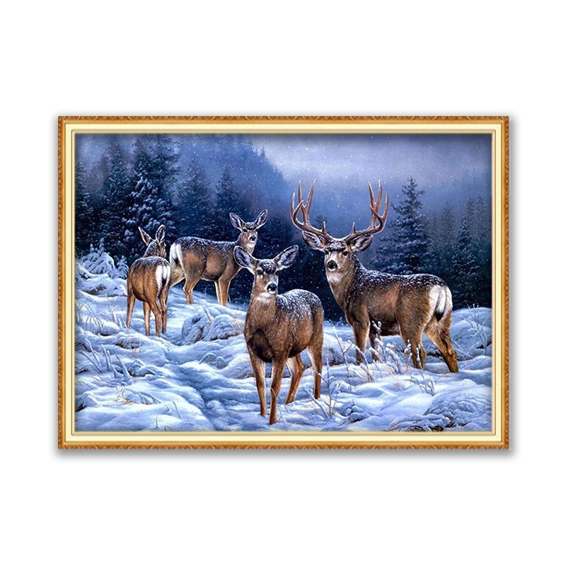 Meian Amazon Топ продавец полный набор для вышивки крестиком штампованный Набор для вышивки крестиком diy картина холст настенное искусство Сделано в Китае