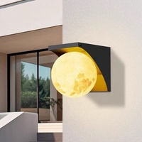 Lumière murale LED moderne minimaliste en acier inoxydable, lumière lunaire, étanche à l'eau, extérieure, IP65, lumière de couloir pour jardin