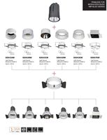 Cadre de downlight LED en aluminium Xushuang, garniture rotative remplaçable, utilisation intérieure, style moderne, installation facile, garantie 3 ans