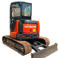 Petite mini-pelle de 5 tonnes la plus populaire et la plus vendue ZX55USR-5A d'occasion Hitachi de marque japonaise en stock de haute qualité à vendre