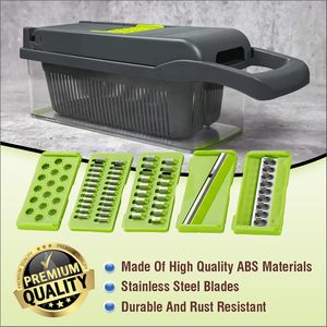 Manual Hand Fruits and <b>Vegetable</b> Cutter All in One 12 in 1 <b>Vegetable</b> Food <b>Chopper</b> Durable Kitchen Accessories <b>Vegetable</b> Cutter - Product Image 2