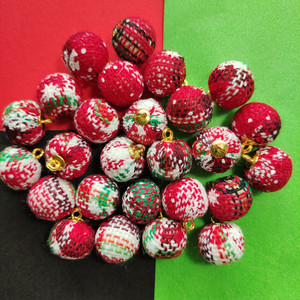 <span class=keywords><strong>Boule</strong></span> de Noël recouverte de <span class=keywords><strong>tissu</strong></span> <span class=keywords><strong>en</strong></span> alliage, 15mm, 100 pièces/sac, boucles d'oreilles, accessoires, décorations de vacances - Product Image 5