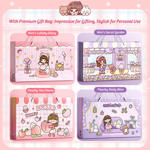 Adorable Stationery Gift Box <strong>Kawaii</strong> Notebook Gel <strong>Pen</strong> Decorative Stickers Washi Tape for Students - Product Image 4