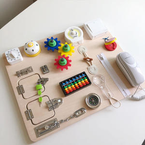 Tablero de madera para actividades de niños, juguete para bebés, tablero de dibujo sensorial de madera, juguetes educativos de aprendizaje Montessori para niños pequeños - Product Image 4