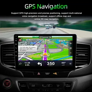 Evrensel 10 inç 2 Din Android11 araba radyo GPS navigasyon WIFI BT FM araba oyuncu