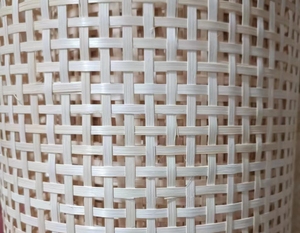 Artisanat en bambou tissé en maille carrée fait main en macramé de 36 pouces, design Art déco écologique, multifonctionnel pour le salon - Product Image 1