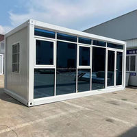 Conteneur maritime préfabriqué modulaire en acier de 20 pieds et 40 pieds, kit de bureau, maison, supermarché, hôtel, structure plate, portable, mobile, fabriqué en Chine