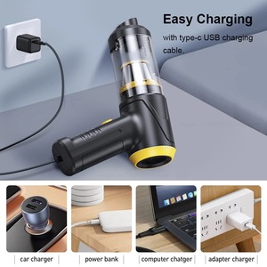 เครื่องดูดฝุ่นในรถยนต์ไร้สาย12000PA แรงดูดสูงแบบพกพาเครื่องดูดฝุ่นในรถบ้านเครื่องดูดฝุ่นทรงพลังเป่าลม - Product Image 6
