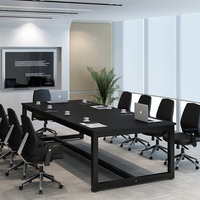 Table de conférence moderne et compacte, table de bureau longue, table de formation multi-personnes