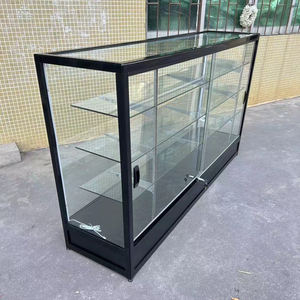 Nuevo diseño Smoke Store Case 5 estantes de vidrio Gabinete de pared Cristalería Exhibición <span class=keywords><strong>Vitrina</strong></span> con luz de flash - Product Image 3