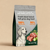 Sac en plastique OEM personnalisé, grande taille 5kg 10kg 15kg, avec poignée, fond plat, résistant à l'humidité, imprimé en héliogravure, refermable avec fermeture éclair, sac pour animaux de compagnie