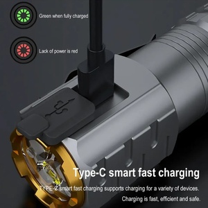 Mini linterna portátil ultrabrillante, linterna recargable 18500 con imán, potente linterna LED impermeable para emergencias y acampada - Product Image 2