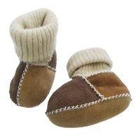 Bottes d'hiver pour bébé en peau de mouton australienne, unisexe, avec doublure en polaire et laine, anti-chute, pour nourrissons