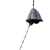 Carillon éolien d'intérieur en fonte de fer Yiduoy, cloche japonaise, fleur de gentiane, cadeau souvenir pour zone touristique, décoration suspendue