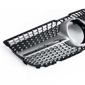 Grille de pare-chocs avant GLK260 300 350 facile à installer, style étoile ABS noir/chrome pour GLK X204 2013-2015 - Product Image 4