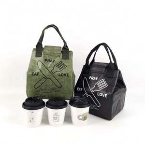 Personalizado ligero resistente al agua lavable marrón térmico Tyvek Material aislado reutilizable refrigerador bolsas de almuerzo para mujeres - Product Image 2