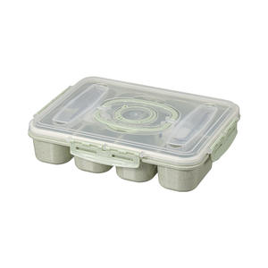 <span class=keywords><strong>NFS</strong></span> กล่องอุ่นอาหารไมโครเวฟ10ช่อง, กล่องใส่อาหารใช้กับเครื่องล้างจานปลอดภัยทำจากฟางข้าวสาลีสำหรับเก็บของในครัว - Product Image 5