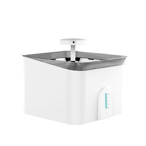 Fontaine à eau intelligente pour animaux de compagnie Dudu, blanche, 0,94 kg, alimentée par charge, distributeur automatique détachable pour chiens et chats - Product Image 1