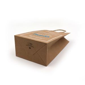 Environmental Kraft Reusable <b>Craft</b> Carrier Handle Custom Paper Shopping <b>Bag</b> With Logo - Product Image 4
