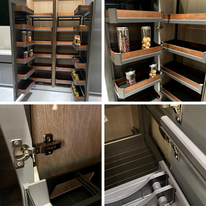 Hot Bán Thiêu Kết Đá Đồ Nội Thất Nhà Bếp Tủ Bếp Sang Trọng Thép Không Gỉ Nhà Bếp Tủ Quần Đảo Với Lưu Trữ - Product Image 5