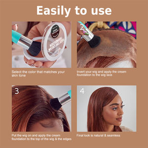 วิกผมลูกไม้สีครีมลูกไม้รองพื้นสำหรับการติดตั้งวิกผมแบบไร้รอยต่อ - Product Image 6