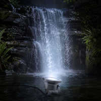 Lumière de fontaine sous-marine IP68 RGB DMX en acier inoxydable, transformateur inclus pour la décoration de piscine extérieure, de jardin et d'eau