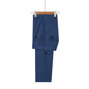 Cenne Des Graoom <span class=keywords><strong>Blue</strong></span> <span class=keywords><strong>Safari</strong></span> abiti da uomo blazer su misura pantaloni Business normale causale festa cantante sposo Prom - Product Image 6