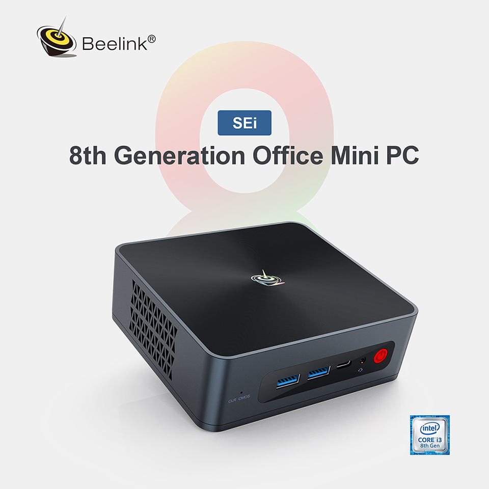 Mini PC negra del ordenador de la Oficina del juego de Beelink SEI8 I5 8279U