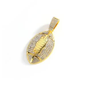 Großhandel verschiedene Zink legierung 14 Karat vergoldet Kristall Anhänger Hip Hop <span class=keywords><strong>Rapper</strong></span> Anhänger für Männer - Product Image 5