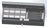 Tiroir de caisse enregistreuse supérieur en acier inoxydable KFT460 direct du fabricant 6 billets 8 pièces avec imprimante thermique