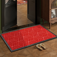 Tapis de porte en polyester tissé à la machine, antidérapant, lavable, pour intérieur, directement de l'usine