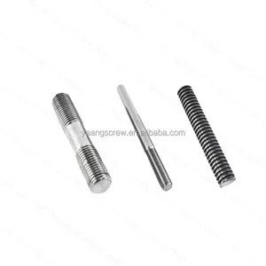 M6 M8 Grade 8.8 M32 baut Stud Astm A193 Gr B7 M39 Un baut dan mur kancing hitam ujung ganda