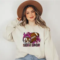 Fer sur le guerrier du cancer du sein en octobre nous portons un logo rose combat espoir goules effrayer le cancer DTF autocollant de transfert pour les vêtements