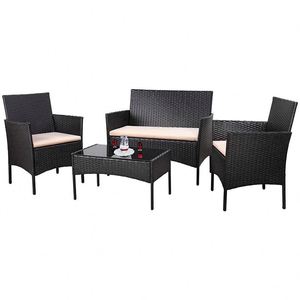 Fauteuil à bascule d'extérieur <span class=keywords><strong>en</strong></span> rotin PE personnalisable à faible MOQ, ensemble de chaises à bascule <span class=keywords><strong>en</strong></span> osier <span class=keywords><strong>pour</strong></span> véranda et jardin - Product Image 6