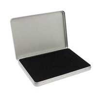 Boîte en fer blanc de qualité alimentaire pour CD, avec insert personnalisé, logo personnalisable, finition brillante, pour cartes, pièces de monnaie, petits objets, vente en gros