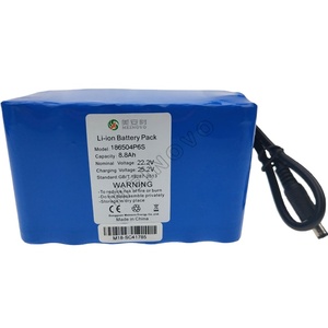 Top bán tùy chỉnh 6s4p 8800mAh 22.2V dung lượng cao pin <span class=keywords><strong>lithium</strong></span> gói 18650 Tùy chỉnh hình trụ pin <span class=keywords><strong>Lithium</strong></span> ion - Product Image 2