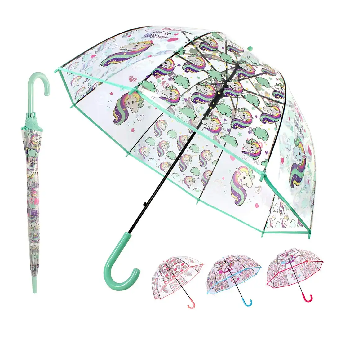 도매 아이 우산 저렴 한 사용자 지정 만화 패턴 로고 색상 아이 우산