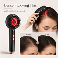 Peigne de massage du cuir chevelu rechargeable 3 en 1 à lumière rouge, brosse de croissance des cheveux EMS, masseur électrique pour la tête à usage domestique pour le soin du cuir chevelu OEM ODM