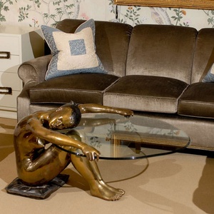 Sculpture de fille <span class=keywords><strong>nue</strong></span> en bronze coulé grandeur nature, table basse - Product Image 6