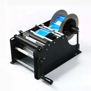 manual sticker labeling machine label sticking machine for round and flat bottles