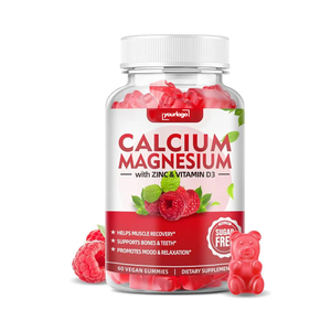 Gummies Calcium Magnésium - Soutien Osseux et Immunitaire avec Vitamine D3 K2 Zinc - Complément Vitaminique pour <span class=keywords><strong>la</strong></span> Croissance des Hommes et des Femmes - Product Image 1