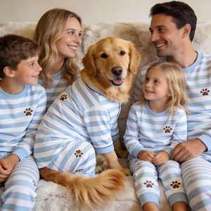 ملابس منزلية متطابقة للحيوانات الأليفة والعائلة البشرية، بيجامات مريحة متناسقة للكلاب والقطط وأصحابها - Product Image 3