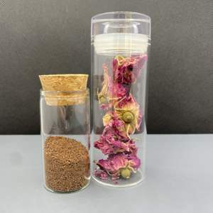 Flacons en verre transparent de 30 ml, tubes à essai avec bouchon en liège, bouteilles en verre vides - Product Image 5