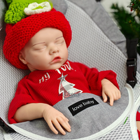 Poupée en silicone réaliste de 17 pouces pour bébé fille, objets de collection en silicone à la mode pour enfants, festival de noël ou cadeau d'anniversaire