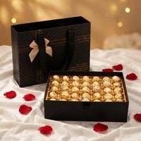 Boîte cadeau pour la Saint-Valentin, boîte d'emballage vide, boîte à chocolat vide à double couche blanche avec poignée et séparateur
