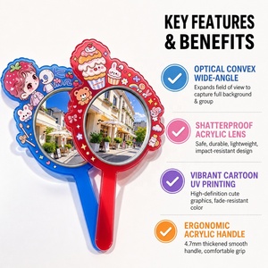 Miroir Convexe Portable Grand Angle Kawaii à Motifs de Dessins Animés et Anime Personnalisés pour Accessoires Photo – Vente en Gros - Product Image 3